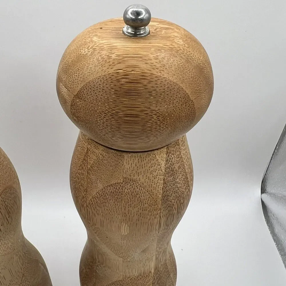 Island Bamboo Pepper  and Salt Grinder/‎ Mill Set